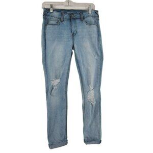 37.  Sound Style Denim Jeans Straight Leg Lightwash distressed size 6